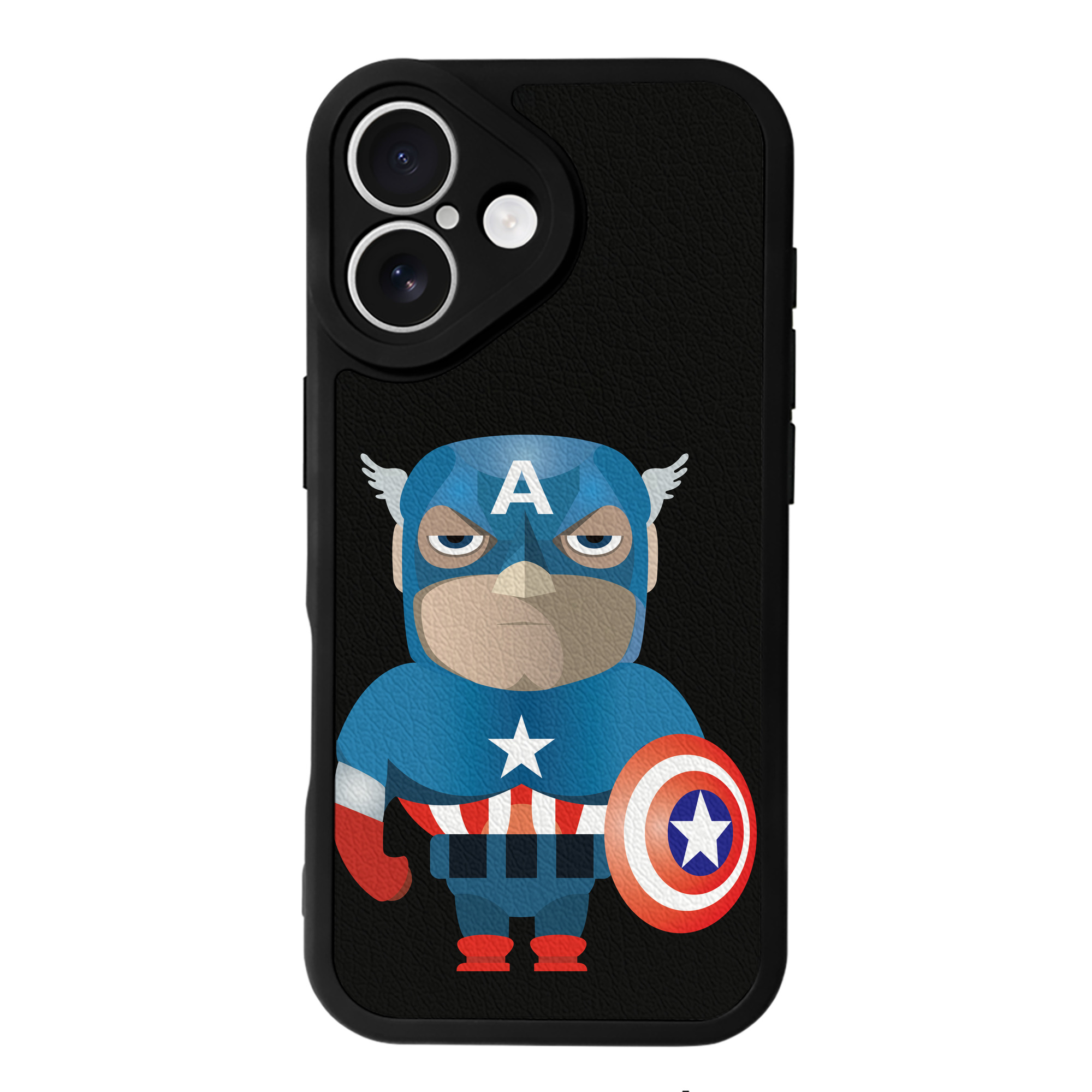 （画像用） アベンジャーズ The Avengers 【iPhone 16シリーズ対応】シリコンスマホケース（レザー調） 材質：シリコン